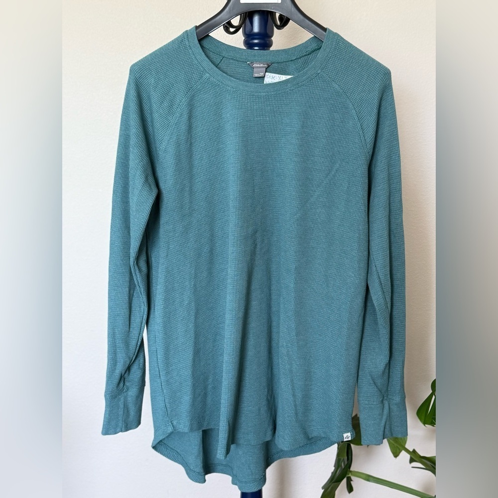 Eddie Bauer Women's Thermal Top - Green, Size XLT